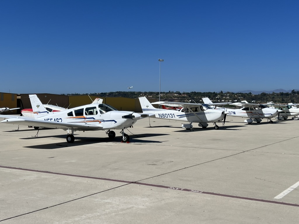 RPFC club aircraft lined up on the ramp