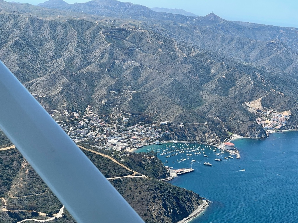 Avalon Harbor seen from an RPFC club flight